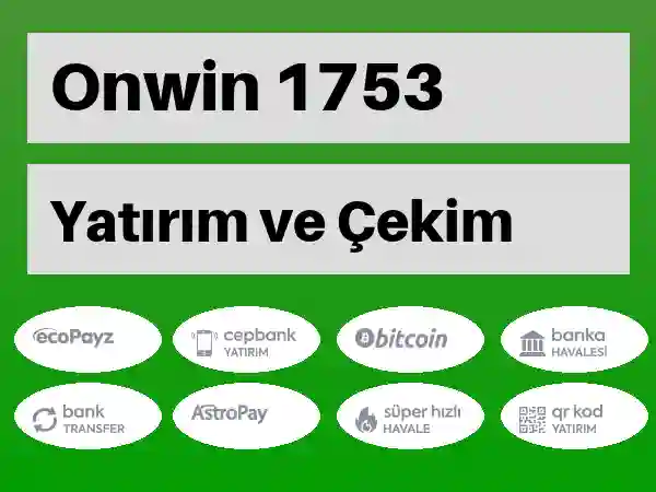 Onwin Mobil Para yatırma ve çekme 1753